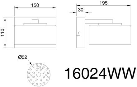 Globo Belinda LED wandlamp, wit, breedte 15 cm, glas wit, opaal, helder