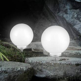 Globo Bolvormige lamp Celyn op zonne-energie, 30 cm wit