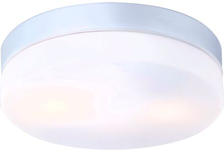 Globo Buitenwand- /plafondlamp Globo VRANOS LED - Aluminium zilver met opaal glaskap 3