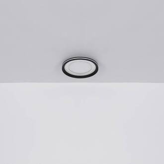 Globo Clarino plafondlamp, Ø 36 cm, zwart/wit, acryl mat zwart, wit, gespiegeld