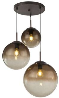 Globo Hanglamp 3 bollen 'Varus' amberkleurige glas