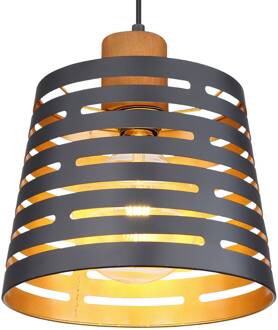 Globo Hanglamp Ablona Metaal Zwart 1x E27