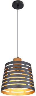 Globo Hanglamp Ablona Metaal Zwart 1x E27