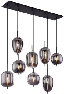 Globo Hanglamp Blacky Metaal Zwart 8x E14