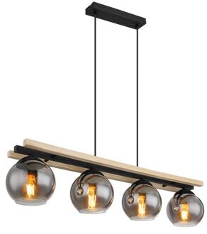 Globo Hanglamp Conni Metaal Zwart 4x E27