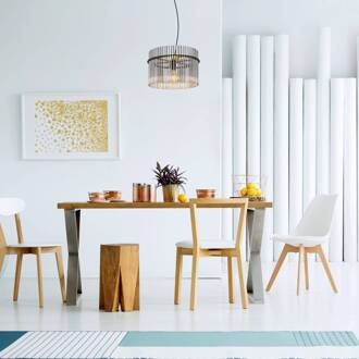 Globo Hanglamp Gorley, Ø 40 cm, rookgrijs, glas rookgrijs, mat zwart