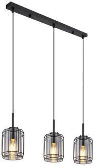 Globo Hanglamp Kammi Metaal Zwart 3x E27