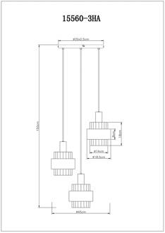 Globo Hanglamp Milley, Ø 45 cm, bronskleurig, 3-lamps, metaal bronskleurig, amberkleurig, helder, zwart