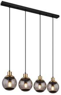 Globo Hanglamp Potter Metaal Zwart 4x E27