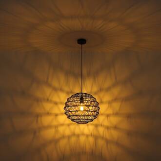 Globo Hanglamp Senni, zwart, Ø 39 cm