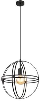 Globo Hanglamp Tamara Metaal Zwart 1x E27