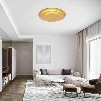 Globo Heda plafondlamp, Ø 49 cm, goudkleurig, metaal