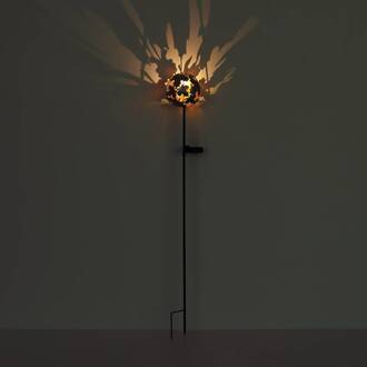 Globo LED grondspies lamp 36747, bol, roestbruin, metaal