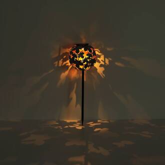 Globo LED grondspies lamp 36748S, bol, zilver, metaal zilver, zwart