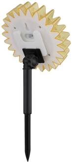 Globo LED lamp op zonne-energie 33598 Zonnebloem Ø 13 cm, geel, kunststof geel, zwart