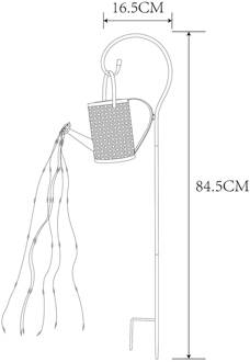 Globo LED lamp op zonne-energie 336523, goud, gieter, grondspies, metaal goud, zwart