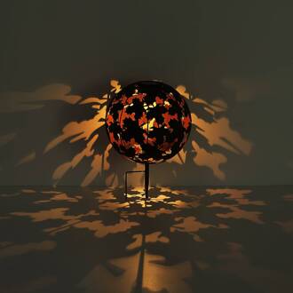 Globo LED lamp op zonne-energie 36749S wereldbol Ø 27 cm, zilver, grondspies