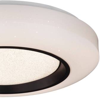 Globo LED plafondlamp Gello CCT afstandsbediening Ø 50cm wit, zwart mat