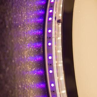 Globo LED plafondlamp Nicole II met afstandsbediening chroom, opaal