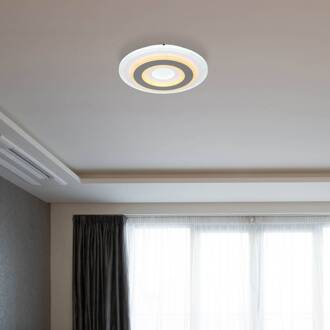 Globo LED plafondlamp Sabatino, Ø 30 cm, wit/antraciet, CCT wit, antraciet, opaal