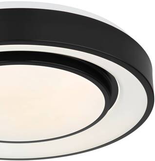 Globo LED plafondlamp Sully RGBW afstandsbediening zwart zwart, wit