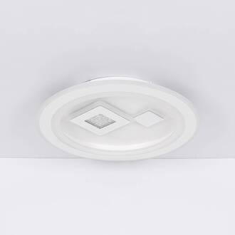 Globo LED plafondlamp Valeria, CCT-functie, rond wit, chroom