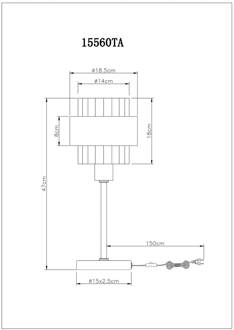 Globo Milley tafellamp, hoogte 47 cm, bronskleurig, metaal bronskleurig, amberkleurig, helder, zwart