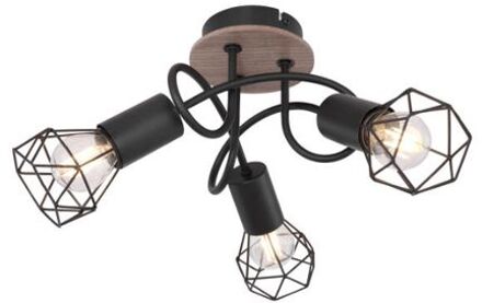 Globo Plafondlamp modern - Metaal - Zwart