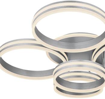 Globo Rubio LED plafondlamp, lengte 114 cm, grijs, CCT, 5-lamps grijs, wit