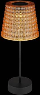 Globo Solar-tafellamp 36634-2A in 2 per set zwart/amber mat zwart, amber