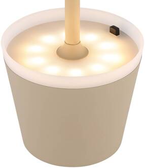 Globo Solar-tafellamp 36637S, IP44, zand