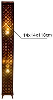 Globo Vloerlamp Clarke Metaal Nikkel 2x E27