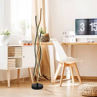 Globo Vloerlamp Geronimo Led Metaal Zwart Dof 1x Led