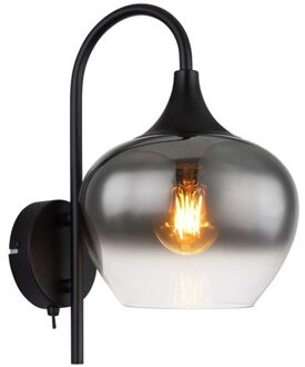 Globo Wandlamp Maxy Metaal Zwart 1x E27