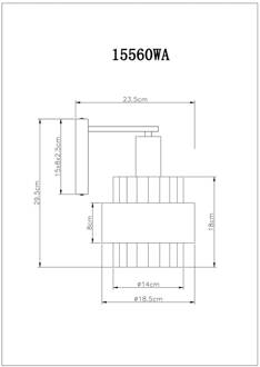 Globo Wandlamp Milley, hoogte 30 cm, bronskleurig, metaal bronskleurig, amberkleurig, helder, zwart