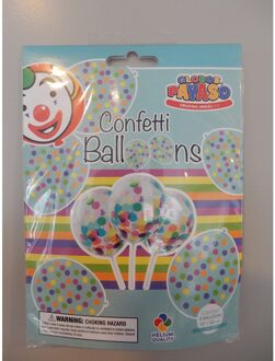 globos Ballonnen - Met confetti - 6st.
