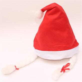 Gloednieuwe Kerst Hoed Met Vlecht Leuke Volwassen Kerst Feestartikelen Pageant Rode Kerst Hoeden Festival Decor