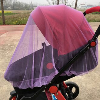 Gloednieuwe Pasgeboren Peuter Infant Kinderwagen Netting Wandelwagen Mosquito Insect Net Safe Mesh Buggy Wit paars