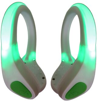Gloeiende Schoen Clip Licht Flashing Outdoor Sport Veiligheid Night Rijden Waarschuwing Lamp wit