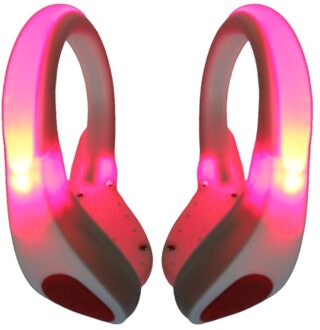 Gloeiende Schoen Clip Licht Flashing Outdoor Sport Veiligheid Night Rijden Waarschuwing Lamp zwart