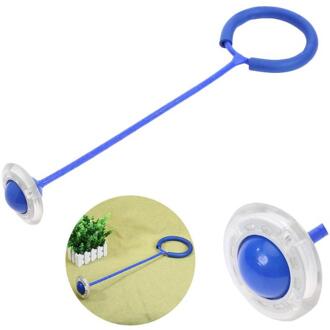 Gloeiende Stuiterende Ballen Een Voet Knipperende Bal Overslaan Springtouwen Sport Swing Bal Kinderen Kind Ouder Games Blauw