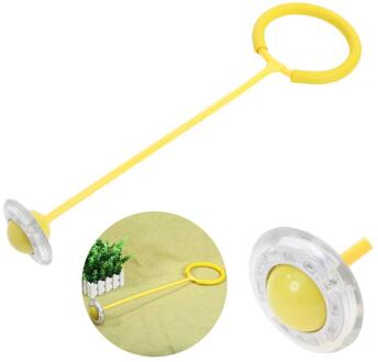 Gloeiende Stuiterende Ballen Een Voet Knipperende Bal Overslaan Springtouwen Sport Swing Bal Kinderen Kind Ouder Games Geel