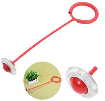 Gloeiende Stuiterende Ballen Een Voet Knipperende Bal Overslaan Springtouwen Sport Swing Bal Kinderen Kind Ouder Games Rood