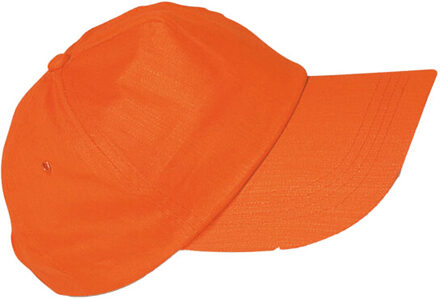 Glop effen baseballpet - maat One size Oranje
