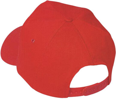 Glop effen baseballpet Rood - One size