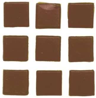 Glorex Hobby - mozaiek stenen/steentjes - bruin - 30x stuks - 20 x 20 x 2 mm - knutselen