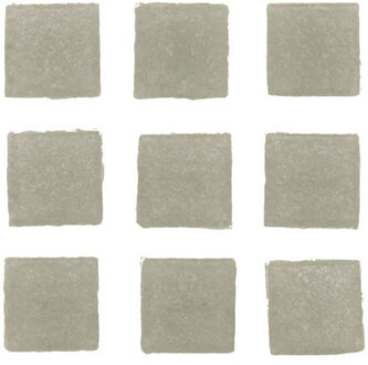 Glorex mozaiek steentjes/tegeltjes - vierkant - 140x stuks - lichtgrijs - 1 x 1 cm