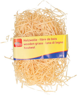 Glorex Naturel kleur houtwol - 20 gram - Vulmateriaal voor wijnkisten - cadeauverpakkingen