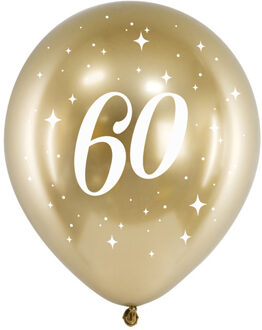 Glossy Ballonnen 60 goud (6st) Goud - Brons