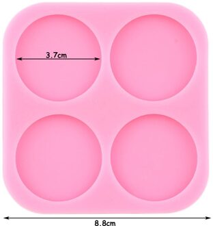 Glossy Cirkel Epoxyhars Telefoon Grip Badge Reel Mallen Ronde Sleutelhanger Siliconen Mal Diy Earring Sieraden Maken Hanger Mallen CE676 M